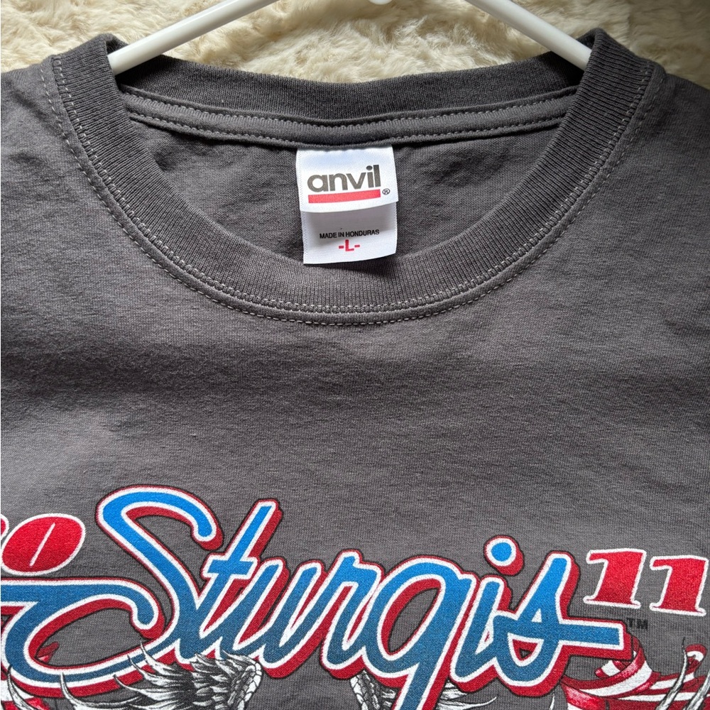 Gray Motorcycle Rally T-Shirt - Picture 3 of 3